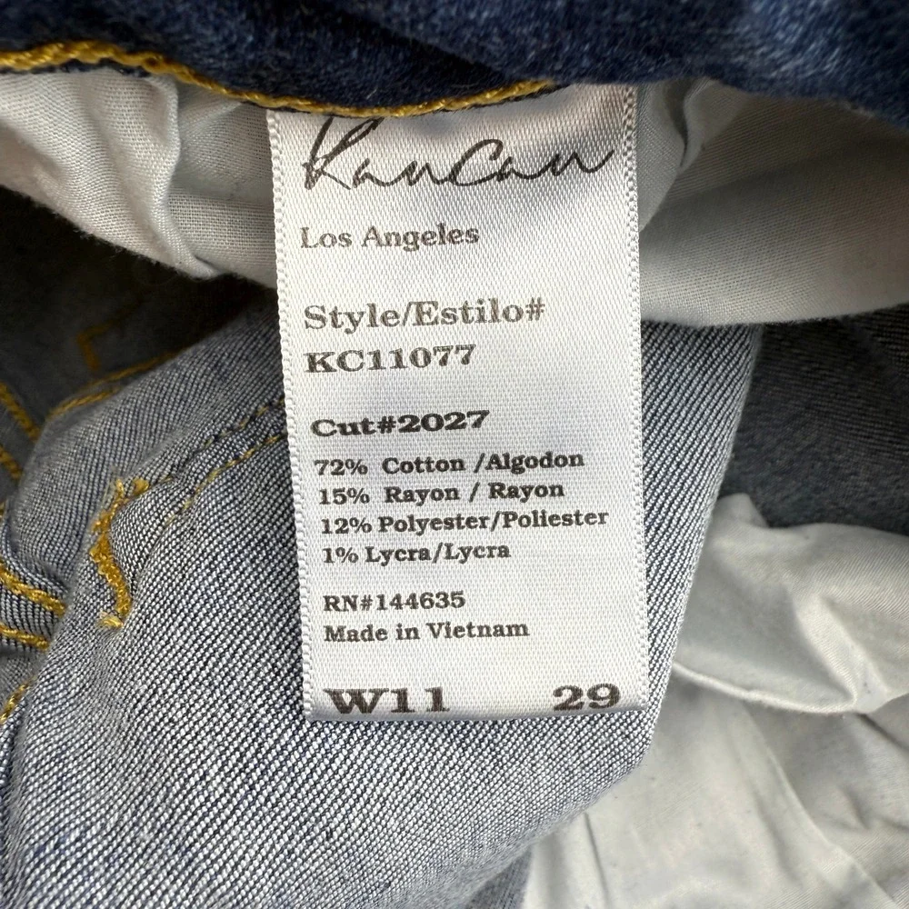 Kancan Distressed Ripped Skinny Jeans Medium Wash Denim Size 29 W11‎